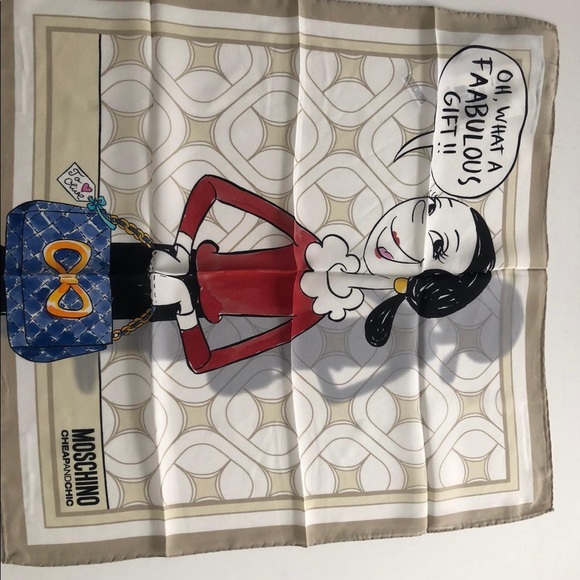 MOSCHINO brand new 100% silk scarf - Picture 1 of 2